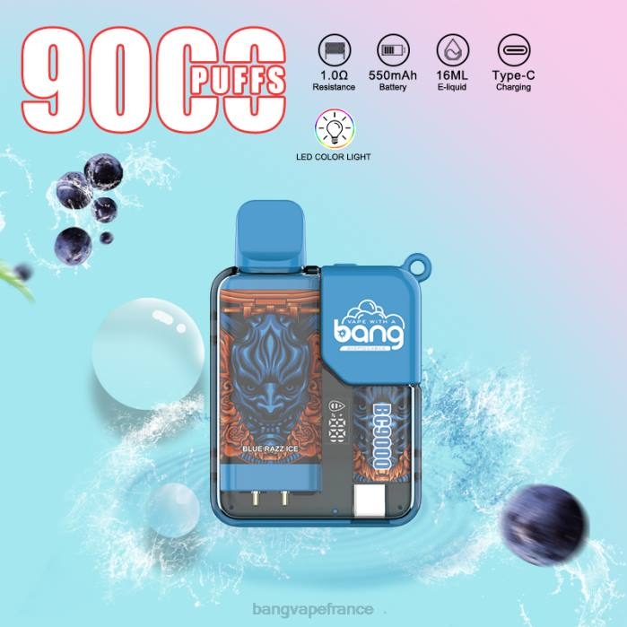 Bang Vape Box BC9000 prérempli 16 ml 80TH6 jetable vape with a bang nicotine