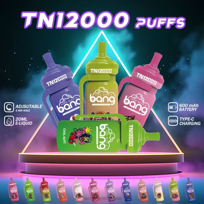 Bang Vape TN12000 pod avec bobine de maille 80TH5 jetable vape gang disposables